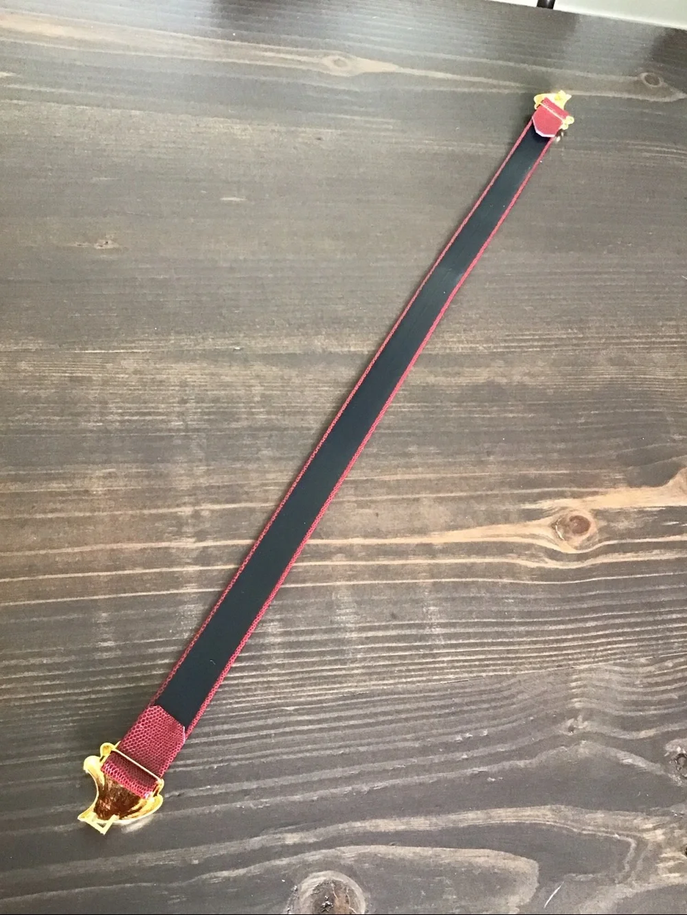 Red Snake Skin look belt.